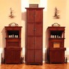 Alilang 24.40 Inch Tall Wooden Storage Cabinet with Eight Doors and Classic Design-Cherry - 2 of 4