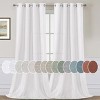 Living Room Linen Curtains Nickel Grommet Energy Saving Light Filtering Semi Sheer Curtain - 3 of 3