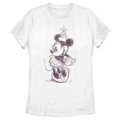 Women's Mickey & Friends Minnie Mouse Vintage Sketch T-shirt