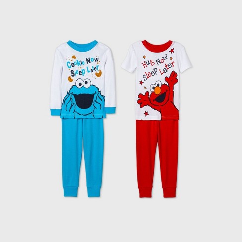 Toddler Boy's SESAME STREET Green ELMO 3T 4T 5T Holiday ROBE Pajama Cover PJS 