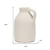 HomeRoots 9" Off White Ceramic Jug Table Vase - 3 of 4