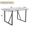 NicBex Modern Rectangular Dining Table for 4-6 Person with Metal Legs, Kitchen Table with Thick Tabletop, Dining Table for Kitchen, Bedroom - 4 of 4