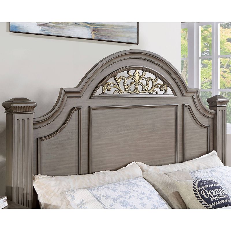 Pennings Traditional Panel Bed Gray - HOMES: Inside + Out, 4 of 9