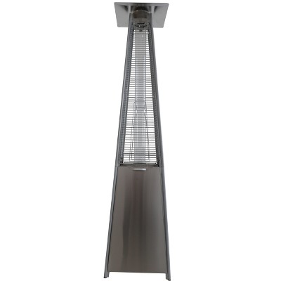 40,000 BTU Propane Standing Patio Heater Stainless Steel with Wheels