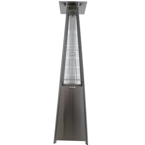 40,000 BTU Propane Standing Patio Heater Stainless Steel with Wheels - 1 of 4
