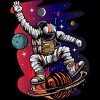 Men's Design By Humans Space Ride By Adamzworld T-Shirt - 2 of 4
