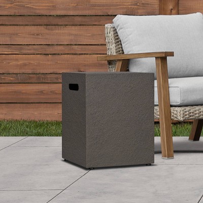 Baltic Glacier Gray Propane Tank Cover and Side Table