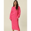 Seta T Womens' Winter Casual Crewneck Sweater Midi Skirts with Pockets Lounge Set Two Pieces - 2 of 4