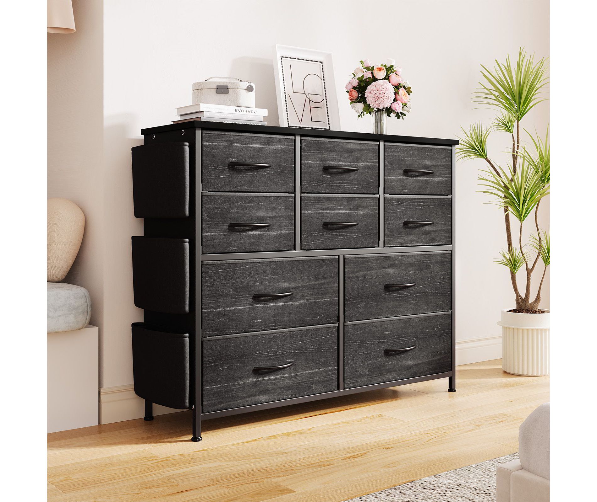 10-Drawer Dresser for Bedroom, Fabric Storage Dresser for Bedroom, Living Room, or Entryway