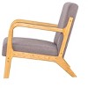 Nordlys Solid Wood and Fabric Lounge Chair Countryside Style Living Room - 3 of 4