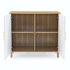 Chery Life White Comfortable storage cabinet with 2 doors and adjustable  shelves for kitchen dining room living room, hallway - 4 of 4