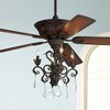 52" Casa Vieja Vintage Indoor Ceiling Fan with Light LED Chandelier Dark Bronze Copper Shaded Cherry Blades for Living Room Kitchen - 2 of 4