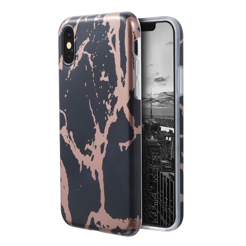 Insten Protective Marble Rose Gold Design Imd Tpu Phone Case For