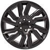 OE Wheels CV39 22 Inch Rim Fits Sierra 1500 Style 6x139.7 22x9 Satin Black with Gloss Black Insert - Hollander 5901 (1) - 2 of 4