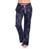 Ashford & Brooks Women's Long Sleeve Cotton Top Fleece Pants Pajama Set - 4 of 4