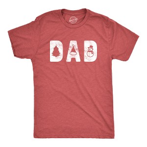 Mens Dad Christmas T Shirt Funny Xmas Holiday Party Tee For Father Graphic - Crazy Dog Men's T Shirt - 1 of 4