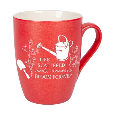 Elanze Designs Like Scattered Seeds Memories Bloom Forever Crimson Red 10 ounce New Bone China Coffee Cup Mug