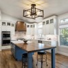 Itopfox 4-Lights Close to Ceiling Light, Black Industrial Flush Mount Farmhouse Chandelier Lighting for Kitchen Island Dining Room Bedroom Foyer - 3 of 4