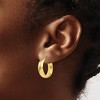 Black Bow Jewelry 4.5mm Polished Round Hoop Earrings 10k Yellow Gold, 18mm (11/16 Inch) - 3 of 4