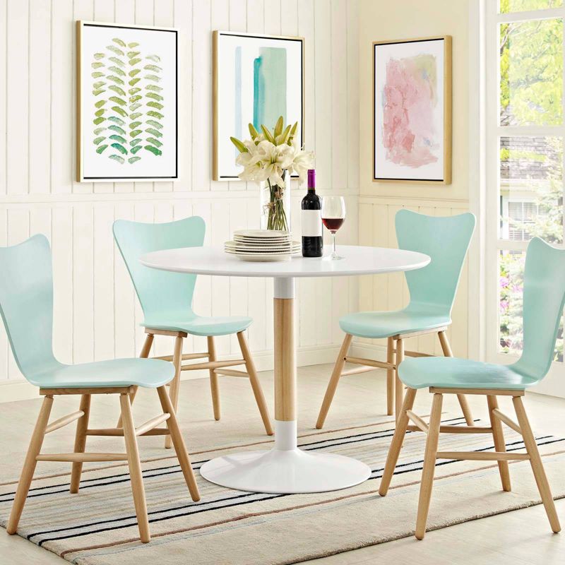 Whirl Round Dining Table White - Modway, 4 of 5