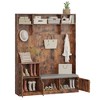 Coat Rack Hall Tree with Bench (78.7") – 4 Hooks + 3 Open Compartments + Shoe Storage for Mudroom/Hallway - 4 of 4