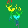Adult Design By Humans Flag Rainbow Pride Hands By Avocato T-Shirt - 2 of 2