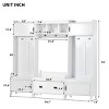 Modular 4-in-1 Hall Tree with Storage Bench, 7 Hooks and Cabinets, Freely Combined Flexible Entryway Coat Rack Organizer-3irtyhousy - 4 of 4