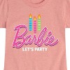 Girls' - Barbie - Let's Party Fitted Short Sleeve Graphic T-Shirt - 2 of 4