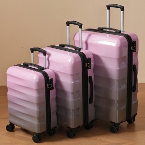 Whisen 3-Piece Luggage Set with 20"/24"/28" Hardshell Suitcases, TSA Lock & Expandable Design - 1 of 4