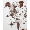 HomeRoots 47" X 79" Brown and Beige Wood World Map Hanging Dimensional Sculpture - 4 of 4