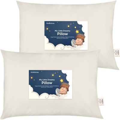 KeaBabies Toddler Pillow - Soft Organic Cotton Kids Pillows for Sleeping - Travel Pillow for Kids Age 2-5