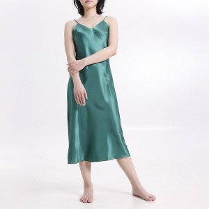 LECHERY Women's Lustrous Silky Shiny Satin Slip Dress - 1 of 4