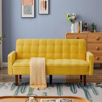 NicBex Couches for Living Room Convertible Loveseat Sleeper Sofa Bed Comfy Upholstered 2 Seater Sofa Couch with Adjustable Backrest