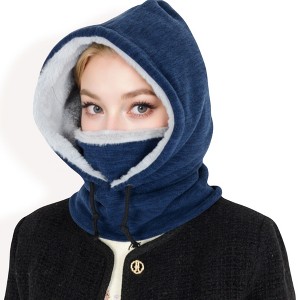 Anna-Kaci Women's Fleece-Lined Hooded Neck Warmer with Adjustable Drawstrings for Full Coverage and Winter Protection - 1 of 4
