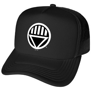 Green Lantern Blackest Night Black Lantern Logo Foam Trucker Cap Black - 1 of 4