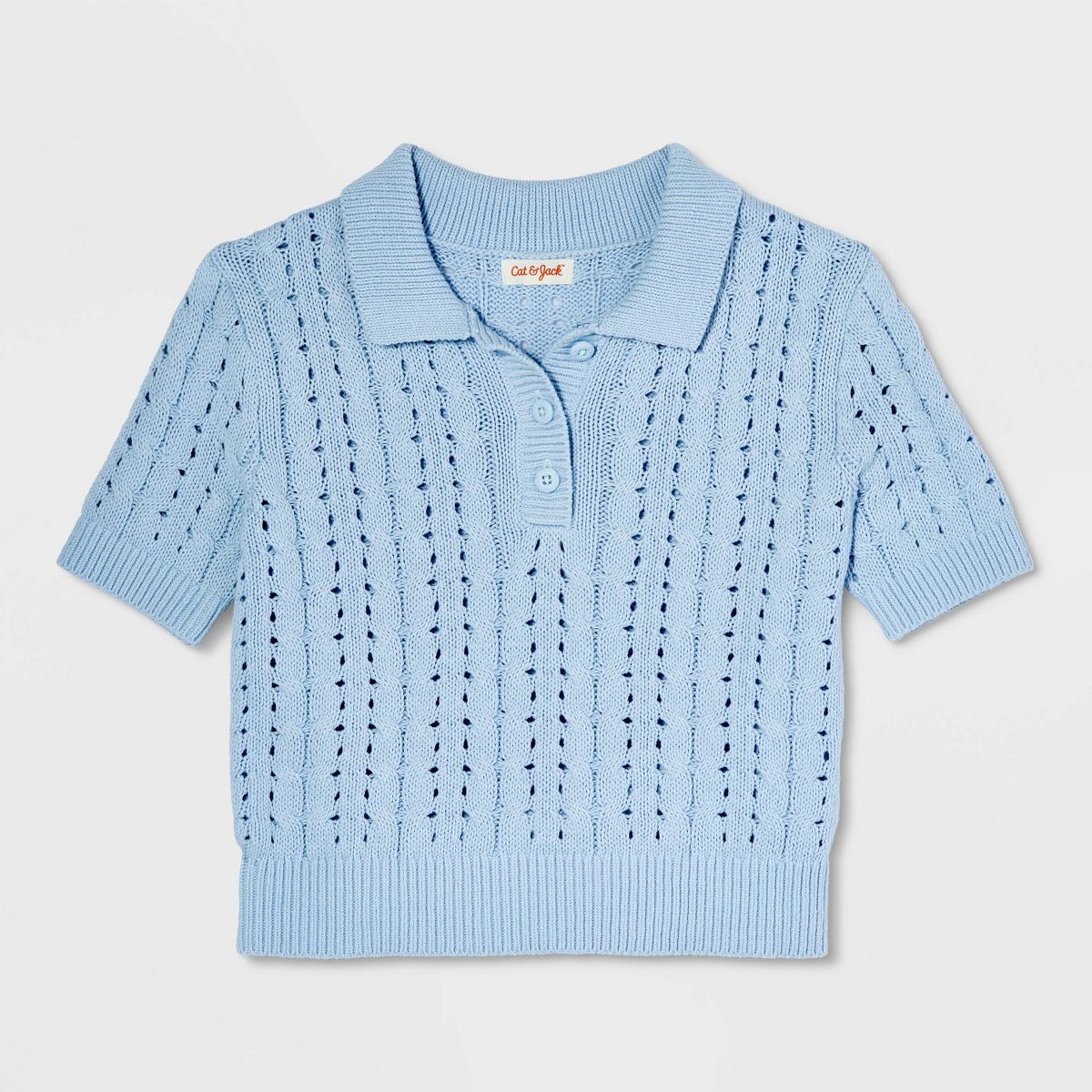 Girls' Short Sleeve Pullover Sweater - Cat & Jack™ - thumbnail 2