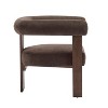 ModernLuxe Accent Chair, Velvet Upholstered Armchair, Wooden Single Sofa Lounge Chair with Round Arm - 4 of 4