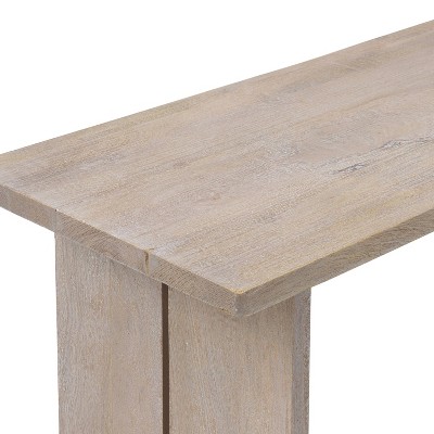 Castleton 61'' Driftwood Mango Wood Minimalist Console with Storage