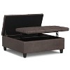 NicBex Square Linen Storage Ottoman Bench,Storage Ottoman with Lift Lids and Stitched Tuft Design,Modern Storage Bench for Living Room,Bedroom - 2 of 4