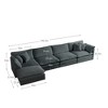 Oversized 146.5" Chenille Modular L-Shaped Sectional Sofa with Double-layer Cushion and Ottoman, 5-Piece Free combination Sofa - 3 of 4
