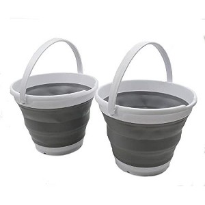 SAMMART Collapsible Plastic Bucket 10L (2.6 Gallon) Size 31cm Dia - 1 of 4