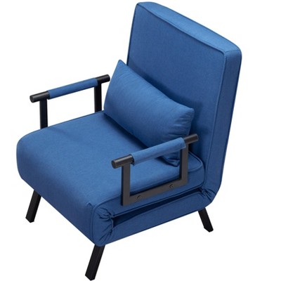 VYNXARIA 26inch Folding Arm Chair Lounge 4-in-1 Convertible Sofa Bed,Blue