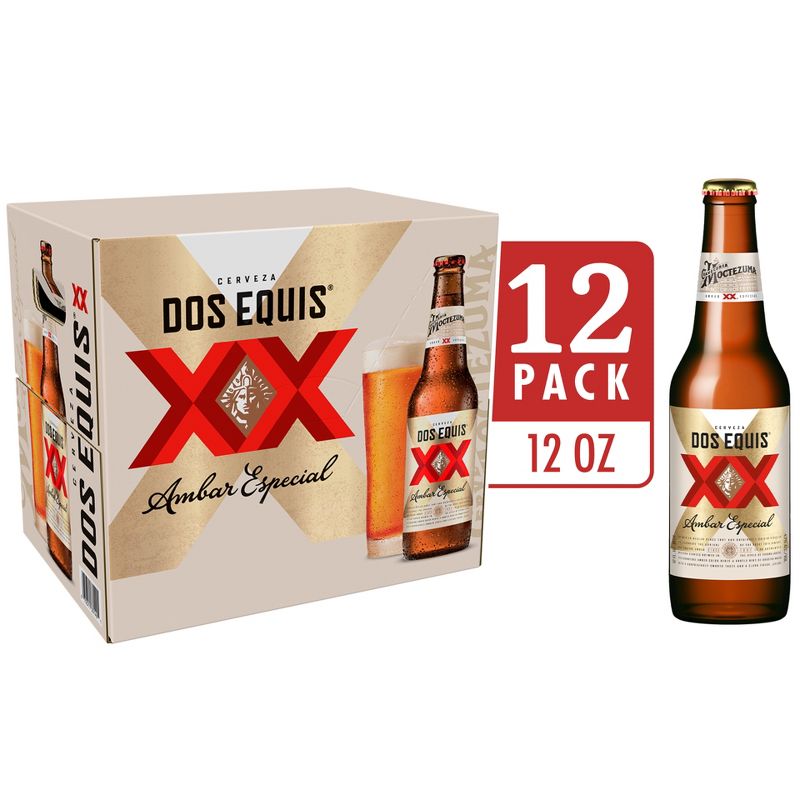 Dos Equis Ambar Mexican Lager Beer - 12pk/12 fl oz Bottles, 1 of 7