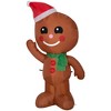 Gemmy Christmas Airblown Inflatable Gingerbread Man, 4 ft Tall, Multi - 3 of 3