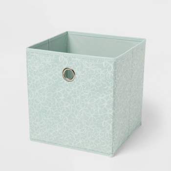 11" Fabric Bin Mint Floral - Room Essentials™