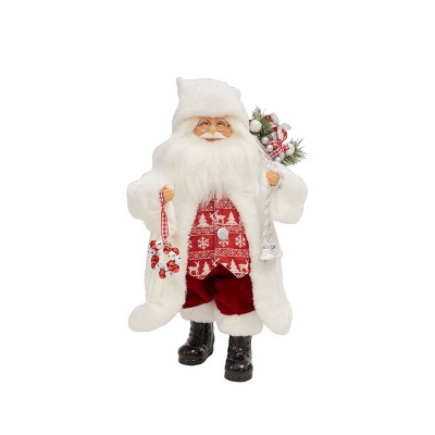 Season's Designs 18In Santa W/ White Coat