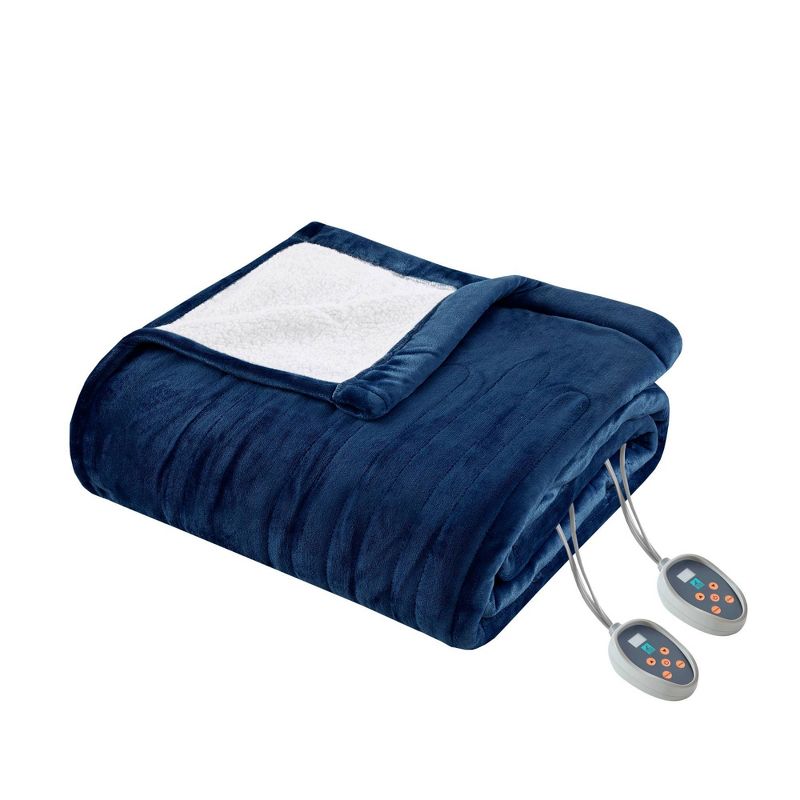 Reversible Ultra Soft Plush Electric Heated Blanket with Bonus Automatic Timer, 1 of 8