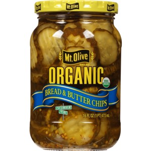 Mt. Olive Organic Bread & Butter Pickle Chips - 16 fl oz - 1 of 4