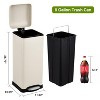 30 Liter (8 Gallon) Stainless Steel Kitchen Trash Can with Soft Close Lid, Foot Pedal - 4 of 4