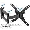 Mount-It! TV Wall Mount Monitor Bracket with Full Motion Articulating Tilt Arm, 15" Extension Arm Fits 17 - 47 Inch TVs, VESA 200x200 - 3 of 4